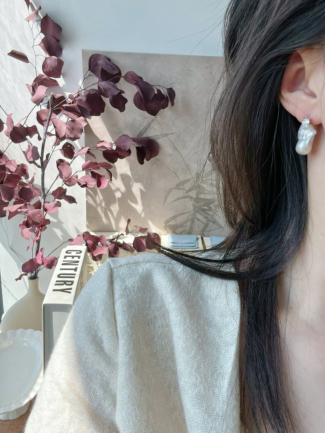 Elegant Baroque Pearl Drop Earrings — Princess Diana Style