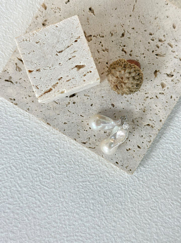 Elegant Baroque Pearl Drop Earrings — Princess Diana Style