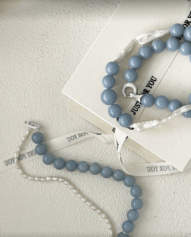 Peruvian Stone Pearl Necklace Set Elegant Artisan Design