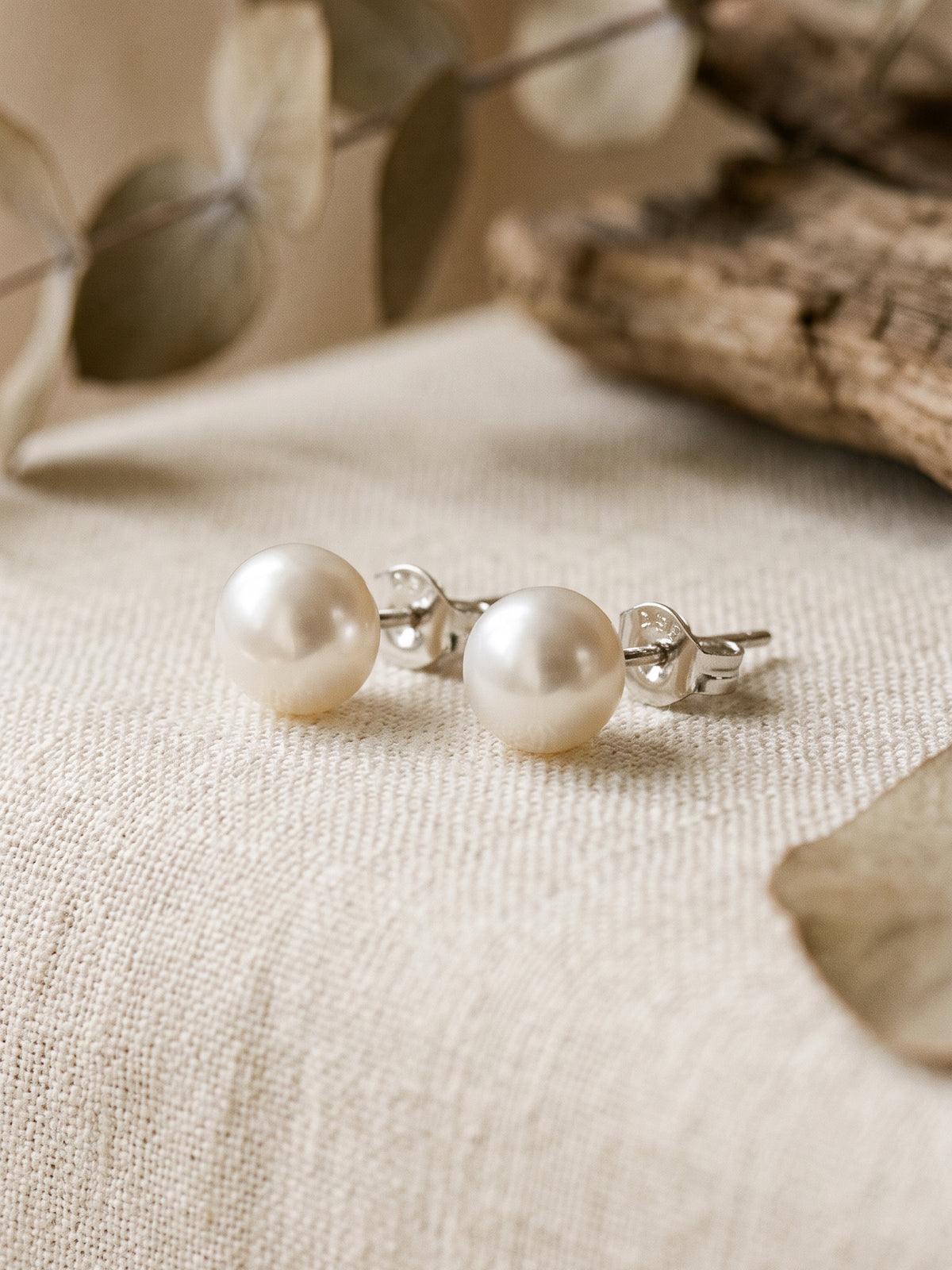 Classic High Luster Pearl Stud Earrings