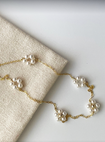 Art‑Inspired Floral Necklace Set, Dreamy Flower Design